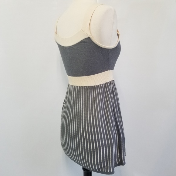 NANETTE LEPORE Womens Gray & Cream Knit Stretchy Tank Top Size XS - Picture 5 of 8